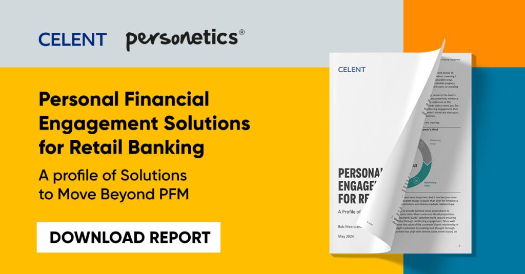 Personetics and Celent PFE Report PFM