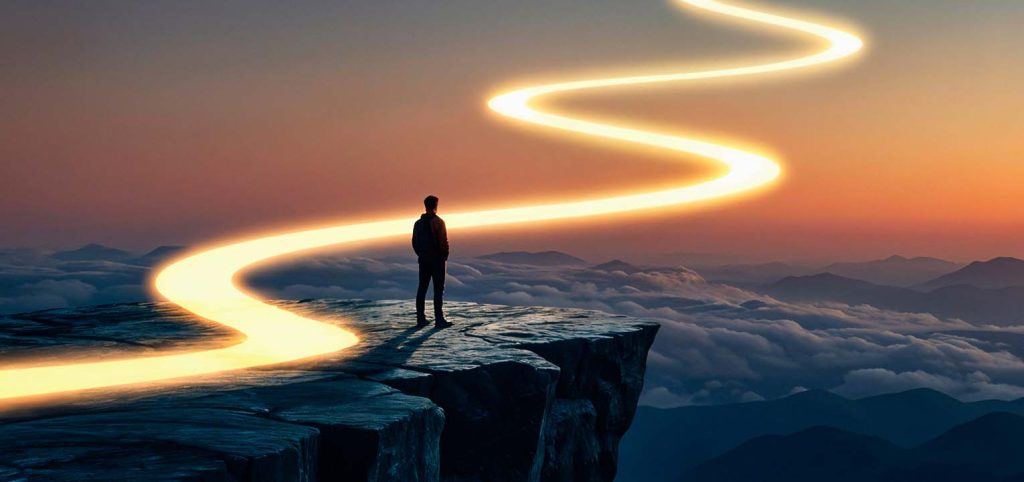 Picture of man standing looking at the horizon